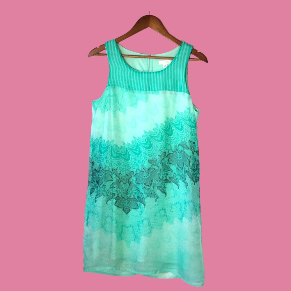 Charming Charlie Green Sleeveless Dress Size Medium